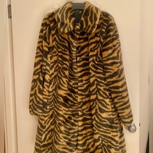 Zebra Faux Fur Coat 
Size s/M (BEST OFFER)